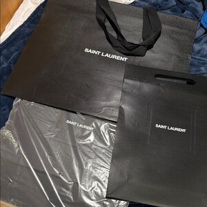 Saint Laurent Black Shopping Bags & Box